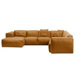 Wohnlandschaft Hudson I Echtleder Echtleder Neka: Cognac - Longchair davorstehend links