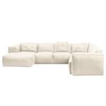 Wohnlandschaft Hudson I Echtleder Echtleder Neka: Creme - Longchair davorstehend links