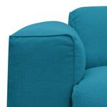 Zithoek Hudson I geweven stof Geweven stof Anda II: Turquoise - Longchair vooraanzicht links