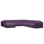 Wohnlandschaft Hudson I Webstoff Webstoff Anda II: Violett - Longchair davorstehend links