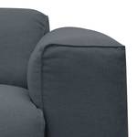 Wohnlandschaft Hudson I Webstoff Webstoff Anda II: Grau - Longchair davorstehend rechts