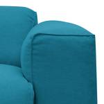 Zithoek Hudson I geweven stof Geweven stof Anda II: Turquoise - Longchair vooraanzicht rechts