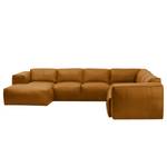 Wohnlandschaft Hudson II Echtleder Echtleder Neka: Cognac - Longchair davorstehend links