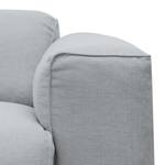 Wohnlandschaft Hudson II Webstoff Webstoff Anda II: Silber - Longchair davorstehend rechts