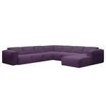 Wohnlandschaft Hudson II Webstoff Webstoff Anda II: Violett - Longchair davorstehend rechts