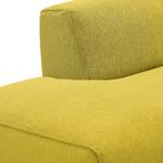 Wohnlandschaft HUDSON Webstoff Milan: Gelb - Longchair davorstehend rechts / Ottomane links