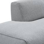 Wohnlandschaft HUDSON Webstoff Anda II: Silber - Longchair davorstehend rechts / Ottomane links