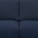 Canapé panoramique HUDSON Tissu Milan : Bleu foncé - Méridienne courte à droite / longue à gauche (vue de face)