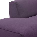 Wohnlandschaft HUDSON Webstoff Anda II: Violett - Longchair davorstehend rechts / Ottomane links