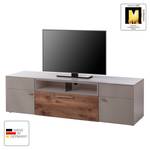 Tv-meubel Anzio II Mat fango/Knoestig notenboomhout