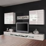 Ensemble mural TV Blanca III Blanc brillant