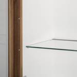 Tv-meubel Solano II Notenboomhout/wit - Glazendeur links - Zonder verlichting