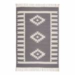 Wollen tapijt Boderne textielmix - grijs