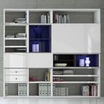 Etagère XL Emporior l.C Blanc / Noir - Avec éclairage