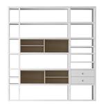 XL open kast Emporior II wit/eikenhoutimitatie - Wit/Sonoma eikenhouten look - Zonder verlichting