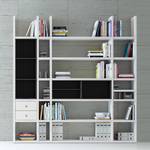 Etagère XL Emporior lII.A Blanc / Noir - Blanc / Noir - Sans éclairage