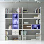 XL-kast Emporior III.B wit/eikenhoutimitatie - Wit/Sonoma eikenhouten look - Met verlichting