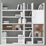 Etagère XL Emporior lV Blanc / Imitation chêne de Sonoma - Blanc brillant / Imitation chêne de Sonoma - Avec éclairage