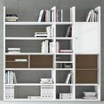 Etagère XL Emporior lV Blanc / Imitation chêne de Sonoma - Blanc brillant / Imitation chêne de Sonoma - Sans éclairage