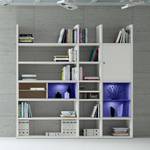 Etagère XL Emporior lV Blanc / Imitation chêne de Sonoma - Blanc / Imitation chêne de Sonoma - Avec éclairage