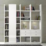 Etagère XL Emporior VII Blanc - Blanc brillant - Avec éclairage