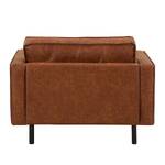 Fauteuil XL FORT DODGE Aspect cuir vieilli - Microfibre Yaka: Cognac