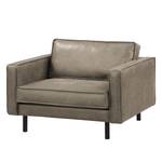 XL-fauteuil FORT DODGE antieke leerlook - Microvezel Yaka: Nootmuskaat