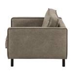 XL-fauteuil FORT DODGE antieke leerlook - Microvezel Yaka: Nootmuskaat