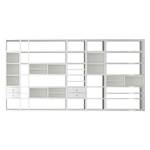 Etagère XXL Emporior l.A Blanc - Blanc brillant / Blanc mat - Avec éclairage