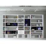 Etagère XXL Emporior II Blanc / Noir - Blanc brillant / Noir - Avec éclairage