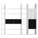 Etagère XXL Emporior IV.B Blanc / Noir - Blanc brillant / Noir - Sans éclairage