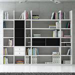 Etagère XXL Emporior VII Blanc / Noir - Blanc brillant / Noir - Sans éclairage