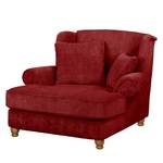 XXL-fauteuil Colares ribfluweel - Rood