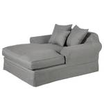 Fauteuil XXL Hermine Tissu - Gris clair