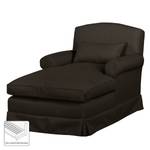 Fauteuil XXL Wollin Tissu - Marron bison