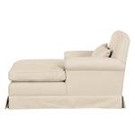 Fauteuil XXL Wollin Tissu - Crème