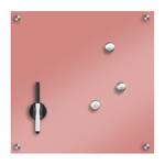 Memoboard Leuca Glas / Edelstahl - Rosa