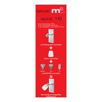 Accessoire M6 licht/spot18 deels gesatineerd wit glas