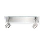 Spotschiene o. Glas, 2-flg.- Halogen M6 Licht/Spot18 II Metall Silber