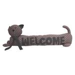 Zugluftstopper Hund Welcome Violett - Textil - 80 x 23 x 10 cm