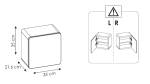 Hängeschrank ARUBA 35x22x35 Braun - Weiß - Holzwerkstoff - Kunststoff - 35 x 35 x 22 cm