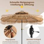 Sonnenschirm Hawaii 270 cm, Strohschirm Braun - Kunststoff - 270 x 253 x 270 cm