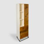 Eiche Bücherregal mit Schrank ADEO Braun - Massivholz - Holzart/Dekor - 60 x 185 x 40 cm