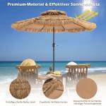 Sonnenschirm Hawaii 270 cm, Strohschirm Braun - Kunststoff - 270 x 253 x 270 cm
