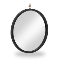 Miroir mural rond avec corde noir