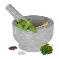 Mörser mit Stößel aus Granit