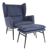 Lounge-Sessel mit Ottomane HWC-L62