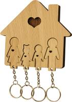 Holzset Schlüsselbrett  - Familie