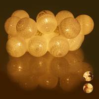 Guirlande Lumineuse LED 20 Boules Coton