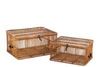 Koffern Rattan Honig Gelb 2er Set